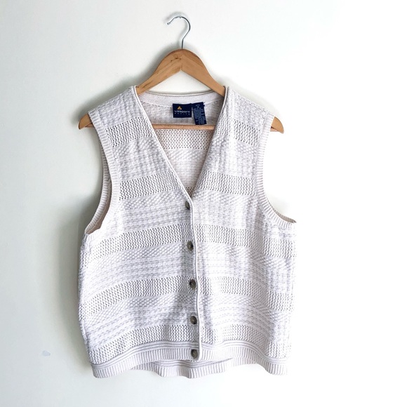 Vintage cream knit vest - Picture 8 of 13